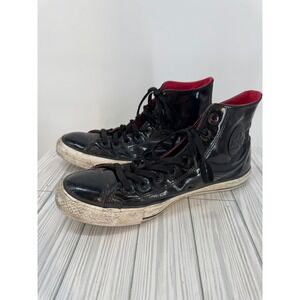Converse All Star‎ Chuck Taylor High Top Black Patent Leather Sneakers Men's 10